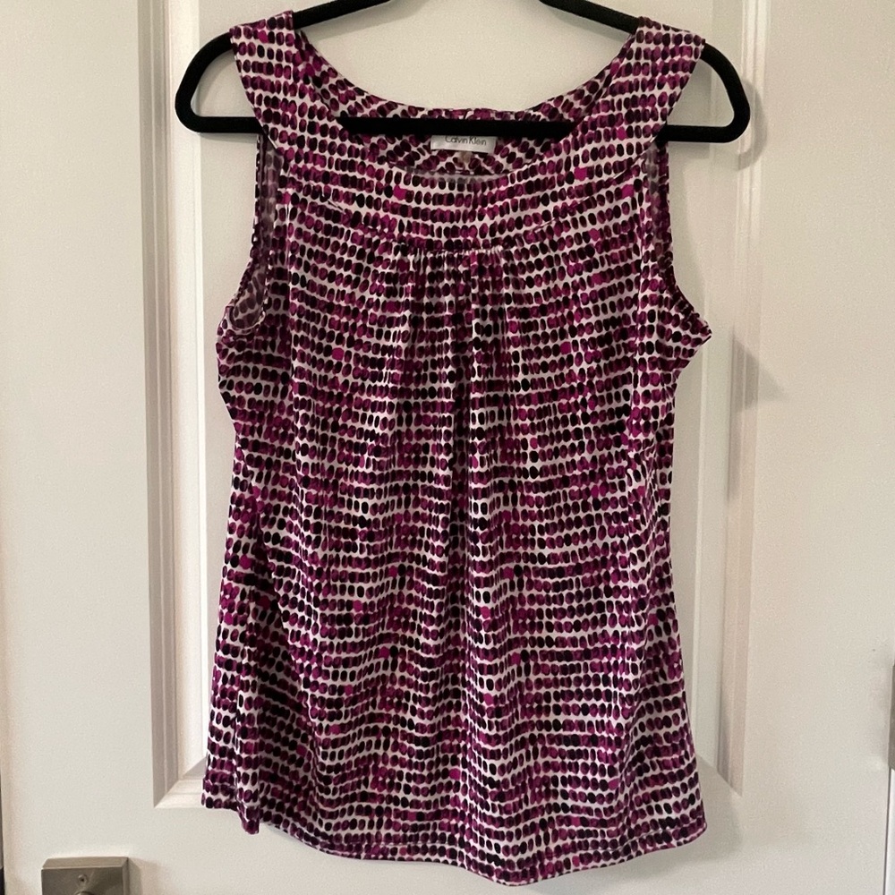 Calvin Klein purple & black tank top